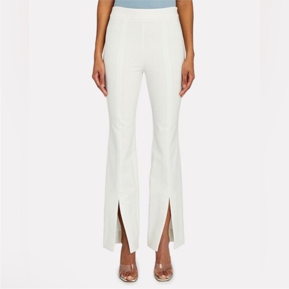 Derek Lam 10 Crosby Maeve Slit Hem Soft White Pants NWOT Size 18 Designer - Picture 3 of 11